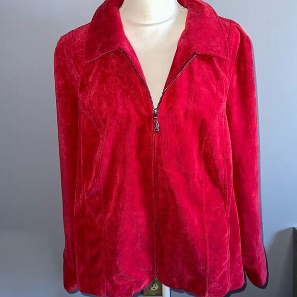 CJ Banks Red Corduroy Jacket! - Picture 1 of 9